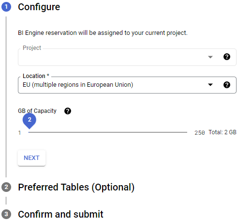 Località capacità BI Engine