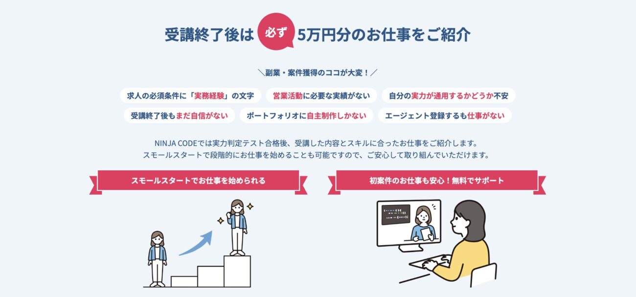 忍者CODEの案件獲得保証