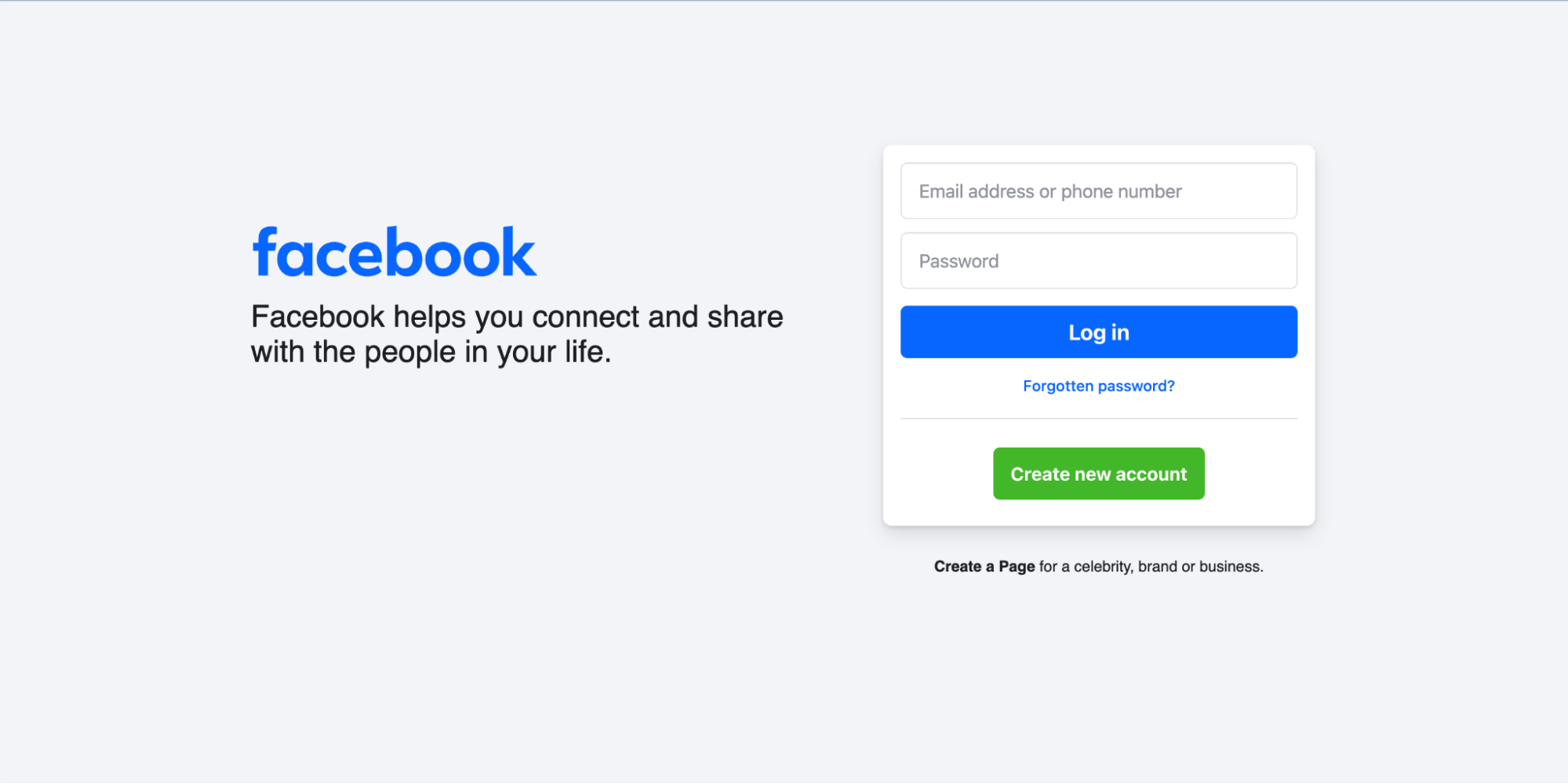 Facebook as a single-page web application