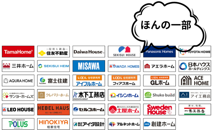 提携しているハウスメーカーの図解画像