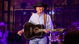 George Strait on stage at Kyle Field in College Station