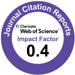 Clarivate Impact Factor 0.4