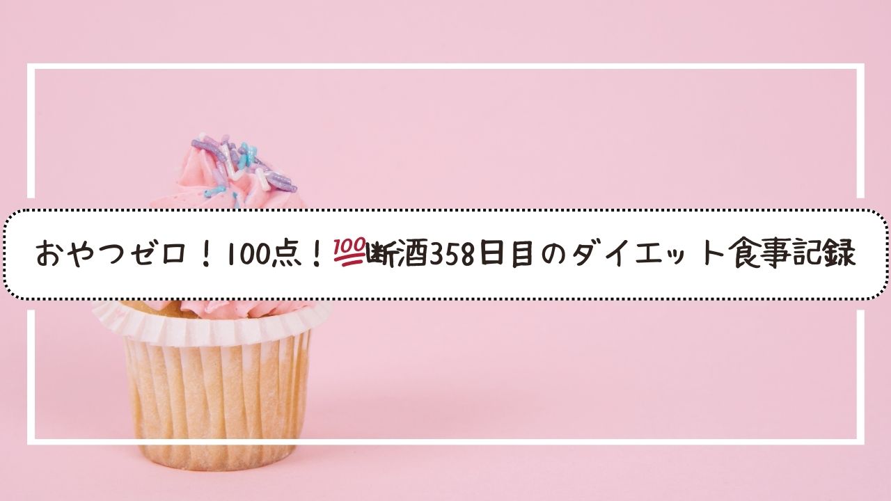 おやつゼロ！100点！💯断酒358日目のダイエット食事記録