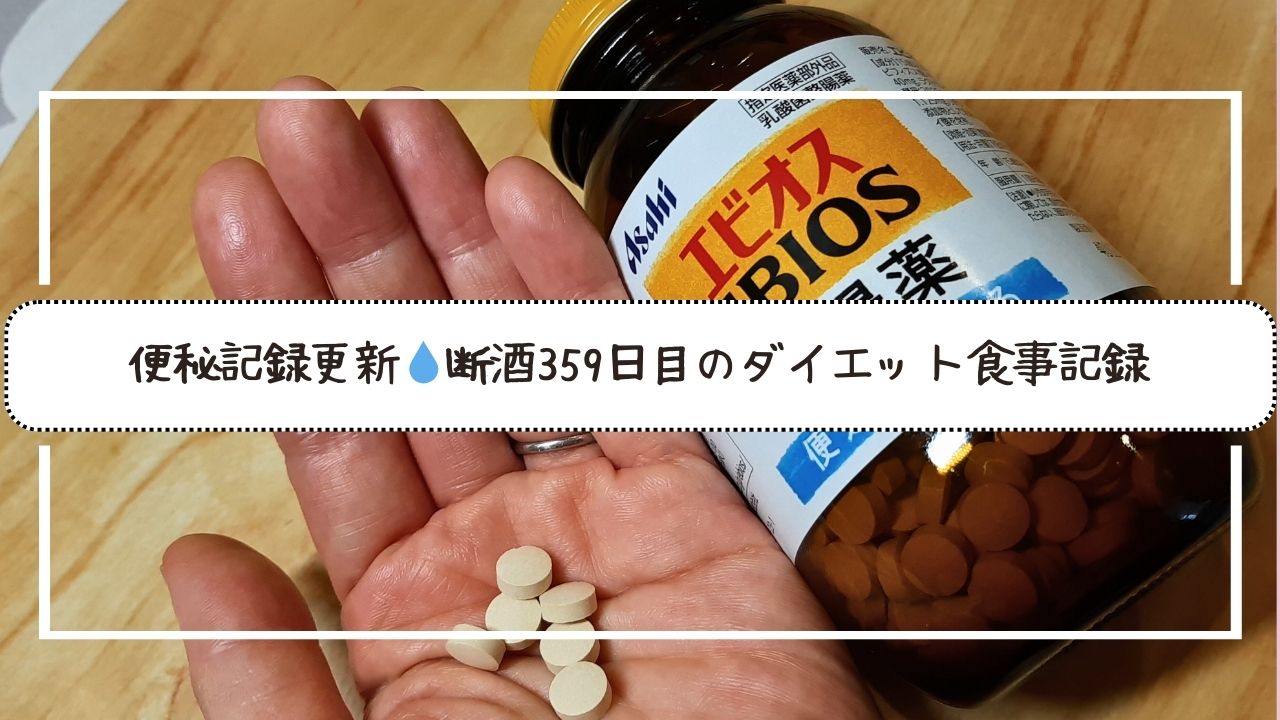 便秘記録更新💧断酒359日目のダイエット食事記録