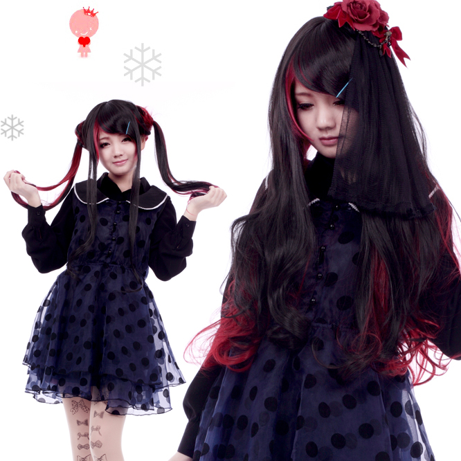 メイド服用Lolita/ロリータウィッグ　原宿風　耐熱コスプレウイッグ