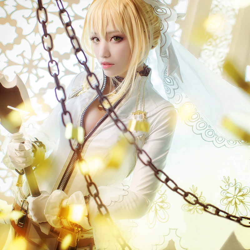 Fate/EXTRA Saber フェイト セイバー 花嫁　コスプレ衣装　ウェディングドレス