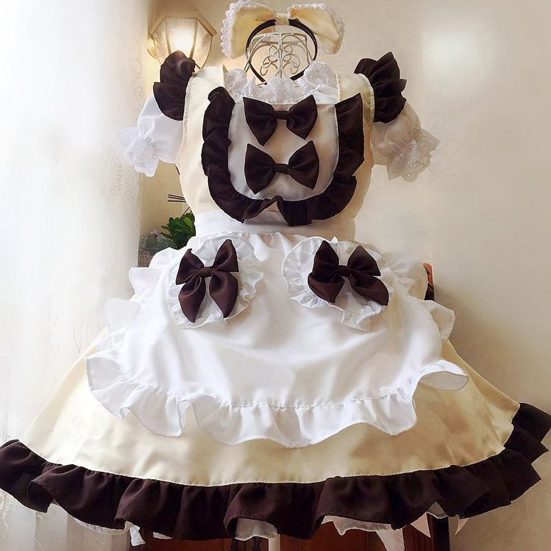 クリスマス新品 メイド服 ミルク コーヒー 可愛い５セット ロリータキュートメイド服