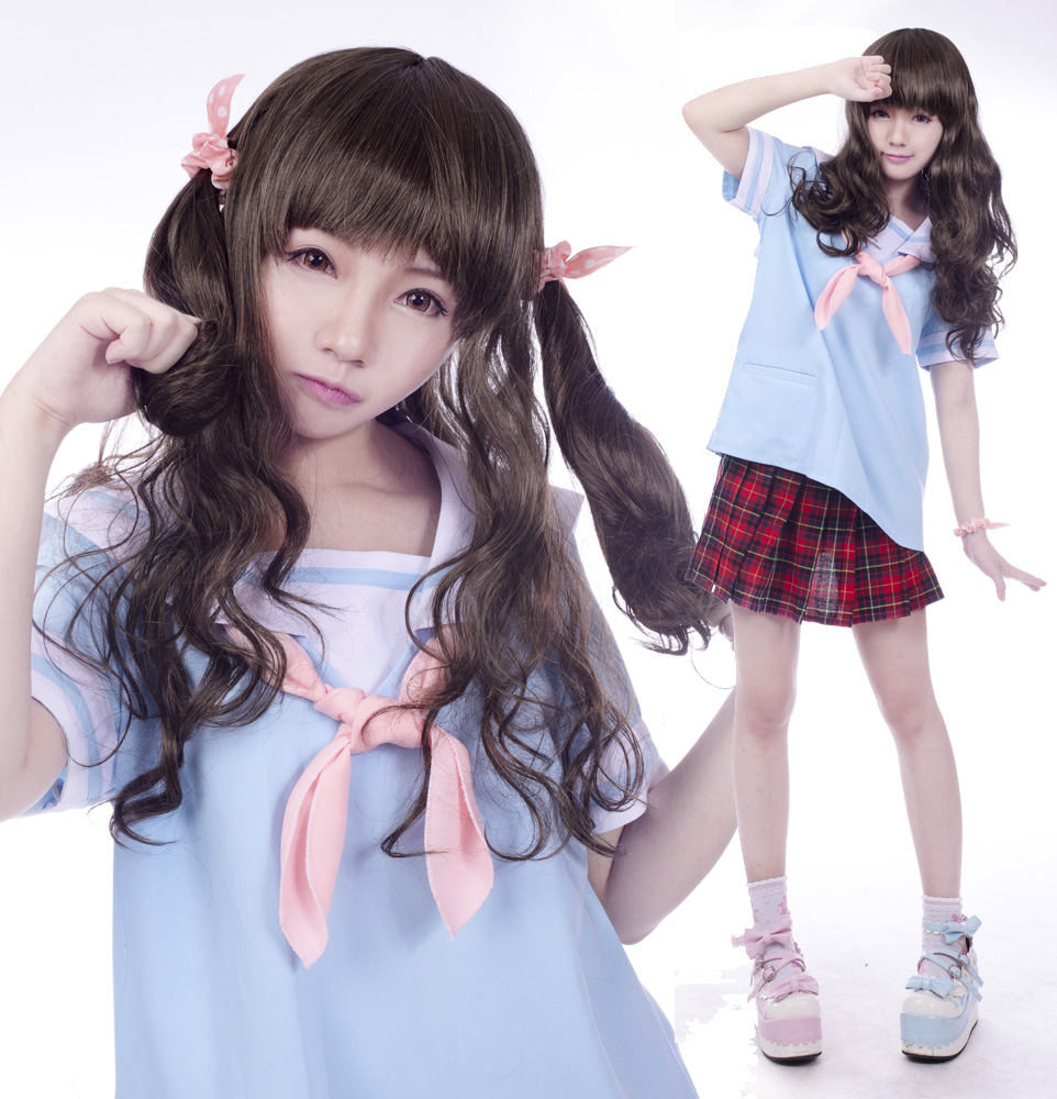 原宿風メイド服用　Lolitaロリータウィッグ　コスプレウイッグ　ロング