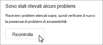 Pulsante di ricontrollo di Outlook