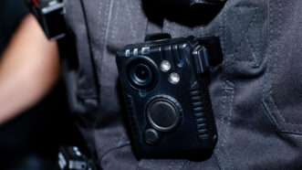Close-up of a body camera on a policeman's uniform | Oleksandr Lutsenko | Dreamstime.com
