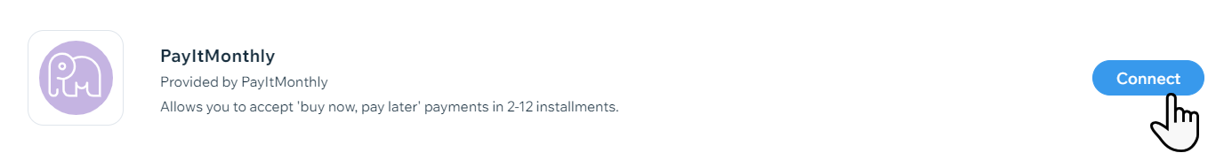 payitmonthly connect button,