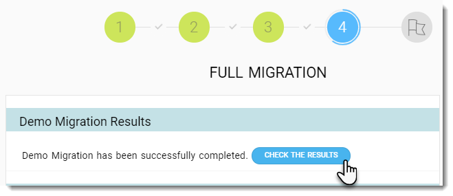 Screenshot of the Cart2Cart setting in Wix where you can check the results of your migration