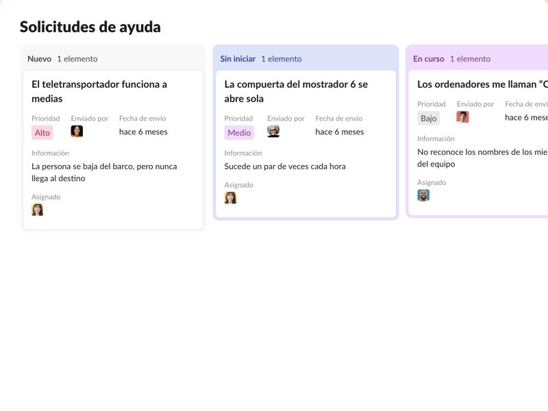 Un enfoque optimizado para hacer un seguimiento de las solicitudes de ayuda