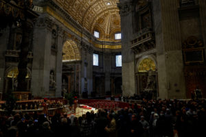 Faithful pay homage to former Pope Benedict in St. Peter's Basilica at the Vatican