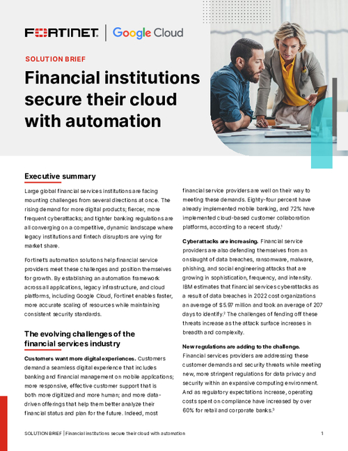 Financial Institutions Secure Their Cloud with Automation