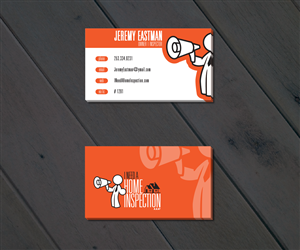 Bright, Fun and hard to forget home inspection business card. | Business Card Design by nreimer