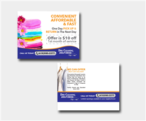 Dry Cleaning delivery service needs a postcard design | Postcard Design by mcoco