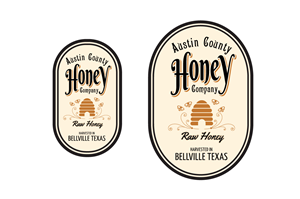 Label Design by Mandy Illustrator for Austin County Honey Company | Design #5677868