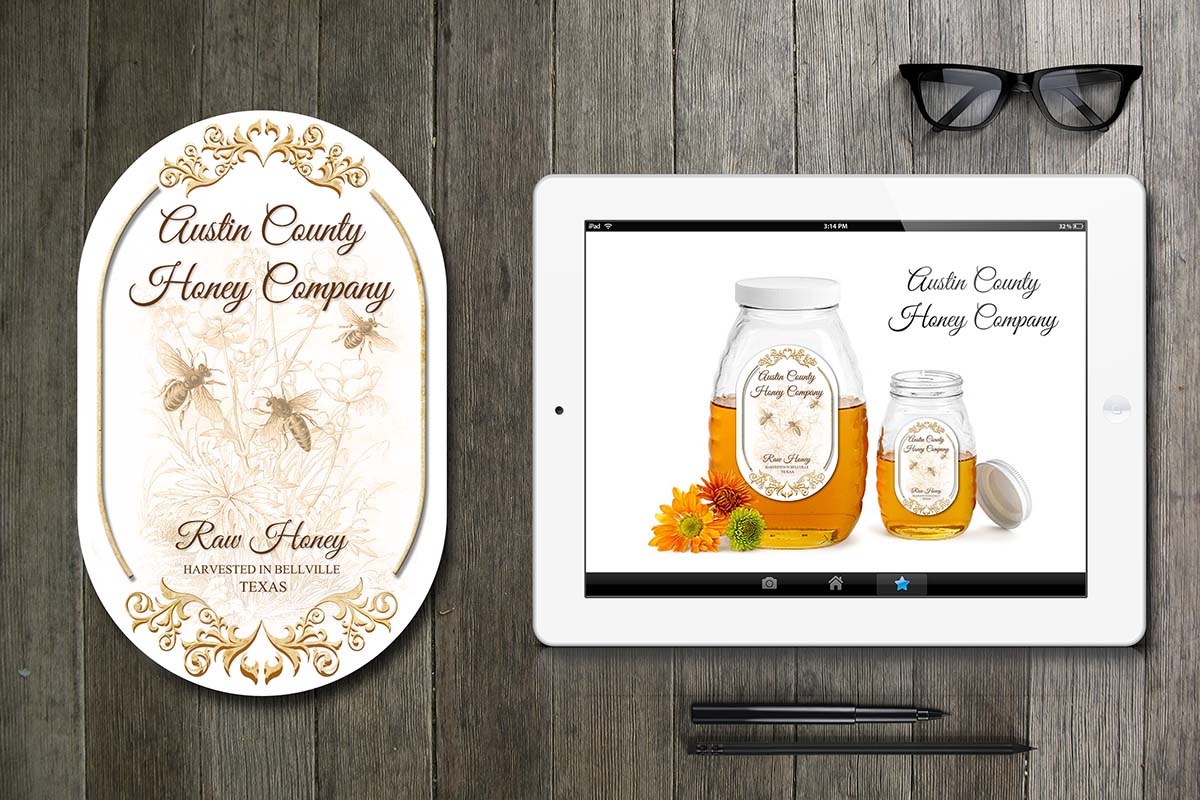 Label Design by romina_f for Austin County Honey Company | Design #5625674