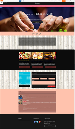 Restaurant website built on Duda’s responsive platform- No coding skills needed  | Web Design by Expert Designer