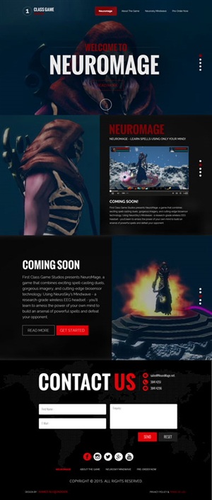 Graphic / Web page design for First Class Game Studios - NeuroMage | Web-Design von Ahmed @li