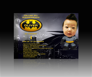 Birthday card invitation for Son's 1st Birthday | Invitation Design by onamel