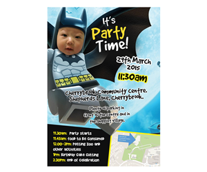 Birthday card invitation for Son's 1st Birthday | Invitation Design by tapstudio