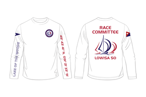 Race committee t-shirts for sailing regatta - LOWISA 50 - custom graphics | T-shirt Design by Mode Graphic Design Agency