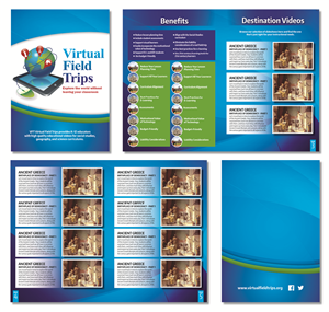 Virtual Field Trip Business Needs a Brochure Highlighting Destination Videos | Brochure Design by Kelalo