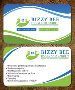 bizzy bee house and garden | Business Card Design by Sandaruwan