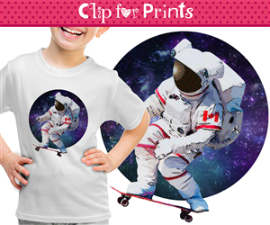 Official Colonel Chris Hadfield Skateboarding Spaceman T-Shirt | Graphic Design by Claireative