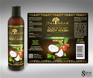 Packaging Design for Natural Skin Care Black Soap Coconut Milk Line | Packaging Design by SofiaDesignStudio