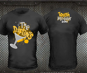 The Dirtini's - Sports Team T-shirt-  Muddy Martini Glass  | T-shirt Design by TRHZ