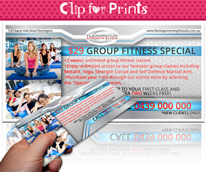 Group fitness classes - DL flyer | Flyer Design by Claireative