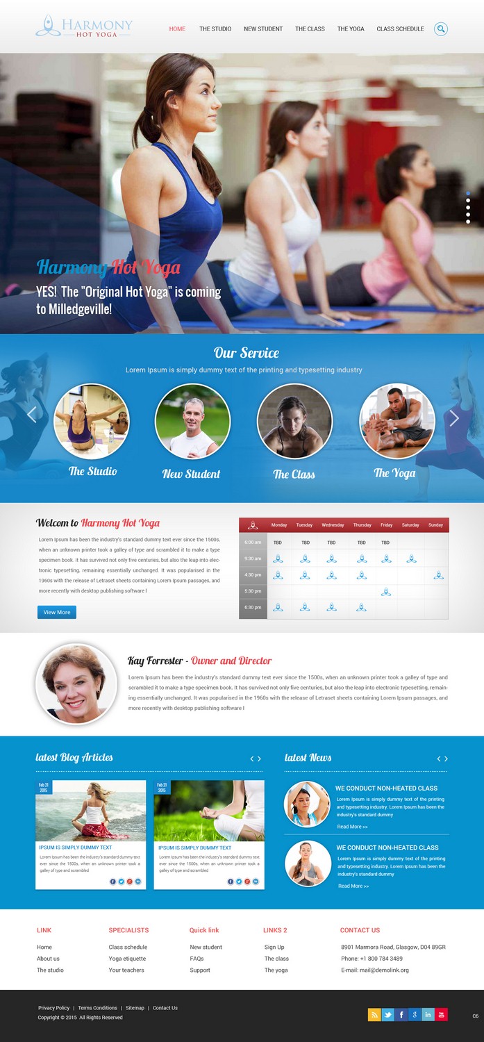 Web-Design von pb für Harmony Hot Yoga | Design #6347425