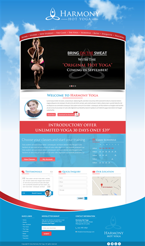 Redesign Website for Harmony Hot Yoga Studio | Web-Design von Sbss