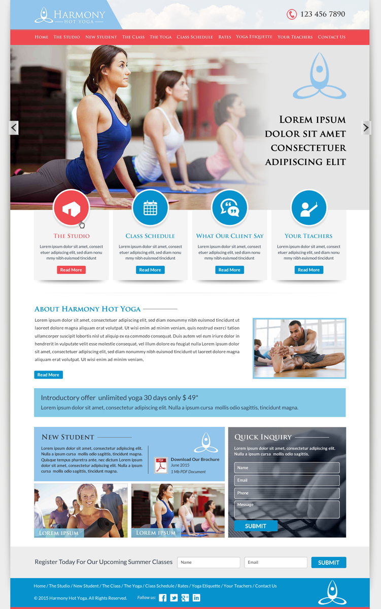 Web-Design von Smart-tech solution für Harmony Hot Yoga | Design #6330682