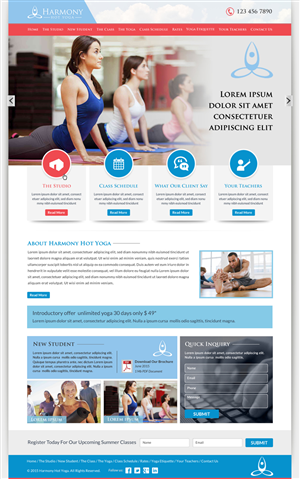 Redesign Website for Harmony Hot Yoga Studio | Web-Design von Smart-tech solution