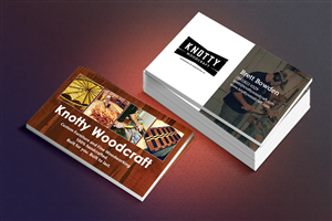 Knotty Woodcraft eye catching business card | Visitenkarten-Design von Sandaruwan