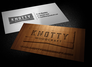 Knotty Woodcraft eye catching business card | Visitenkarten-Design von Riz'