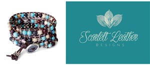 Scarlett Leather Logo design for handmade artisan jewelry business | Graphic Design by Birdcage