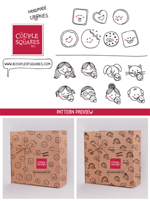 Cookie packaging with fun illustrations | Packaging Design by sandravelasco