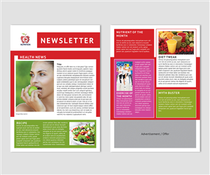 Monthly Newsletter Design template required for Health Business | Newsletter-Design von Ellie Afonso