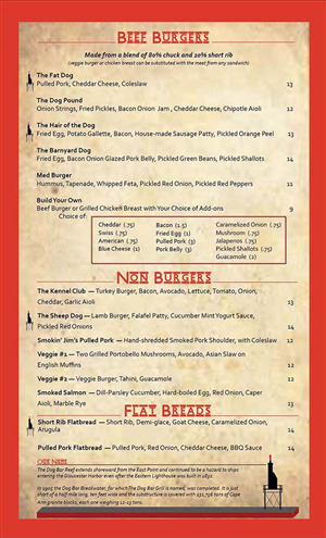 Menu Design by HollyBird for dog bar grill | Design #6476299