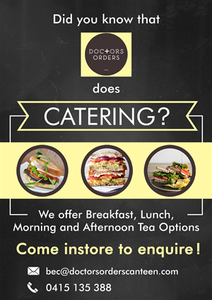 Poster Required for Cafe to promote Catering | Poster Design by Tomi and Edó