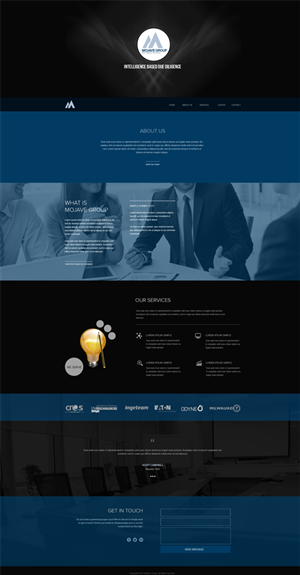 A Military/Intel consulting firm needs a web design. | Web Design by Vikram M