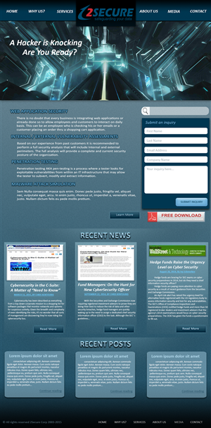 Cyber security firm needs to have a new look and modren website design | Web-Design von aniep