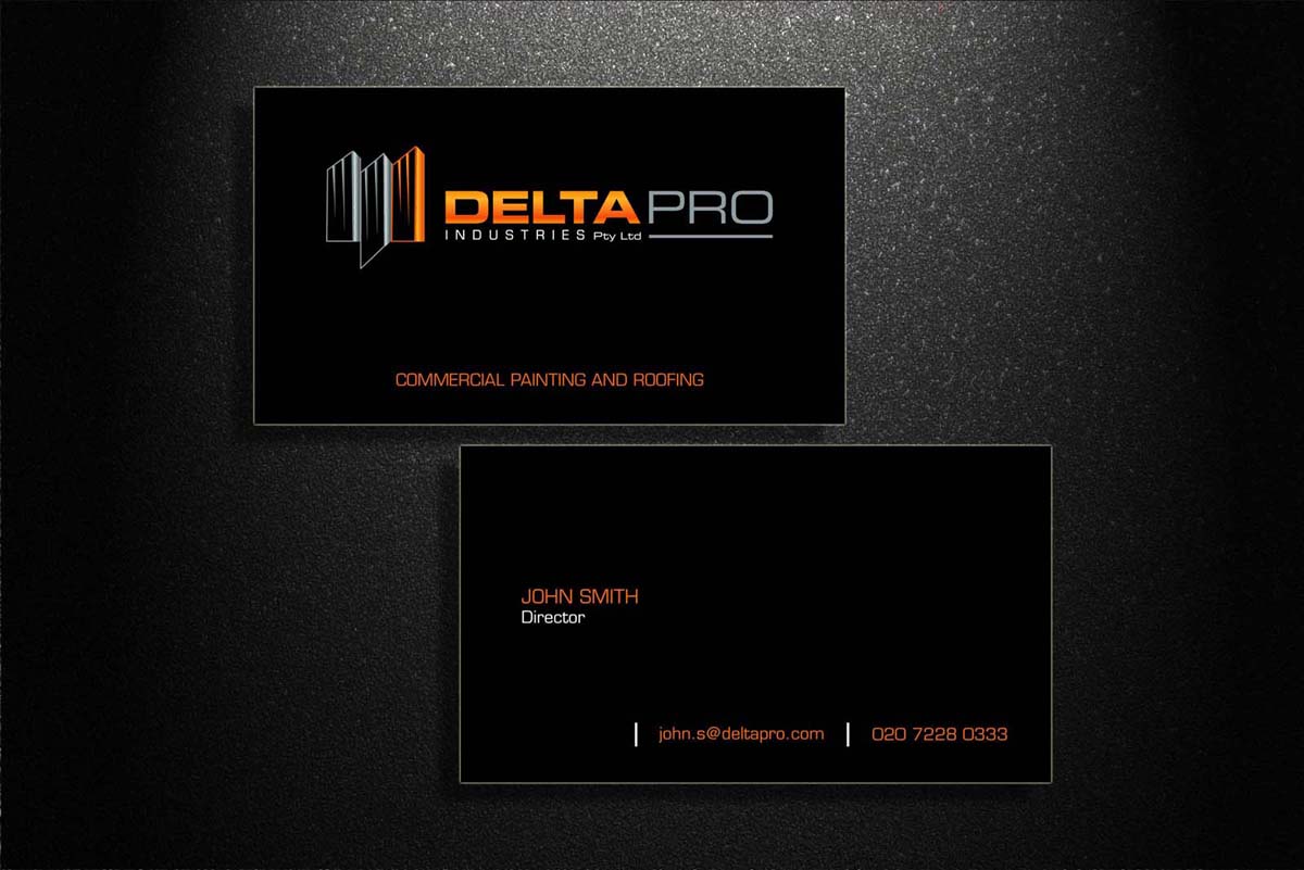 Business Card Design by creativebug for Delta Pro Industries Pty Ltd | Design #1720407