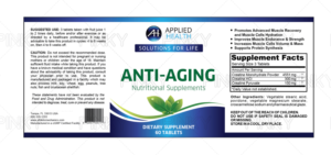 Label Redesign for Bottled Anti-Aging Nutritional Supplements | Label Design by Pinky 