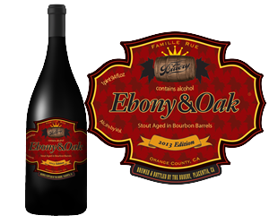 The Bruery - Ebony & Oak label | Graphic Design by Cari Lopez